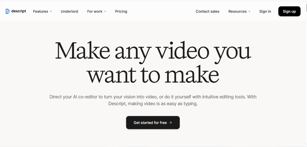 video editing using AI.