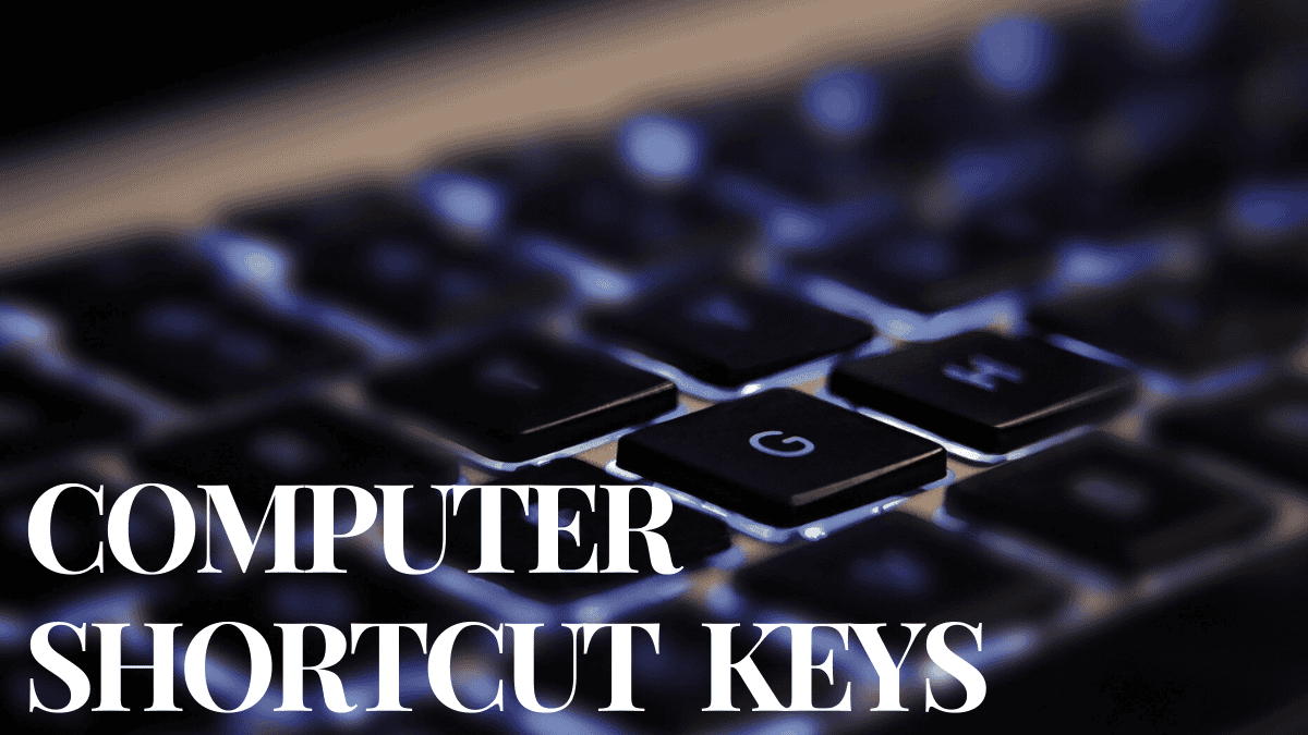 Computer Shortcuts Keyboard